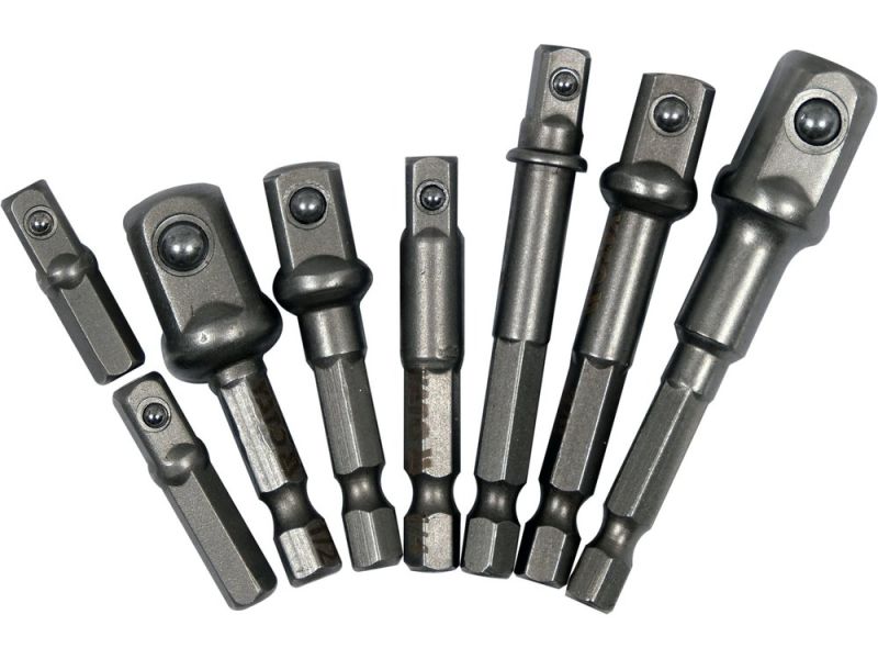 Набір адаптерів HEX для головок YATO YT-04639, 8 шт, 1/4"-1/2"