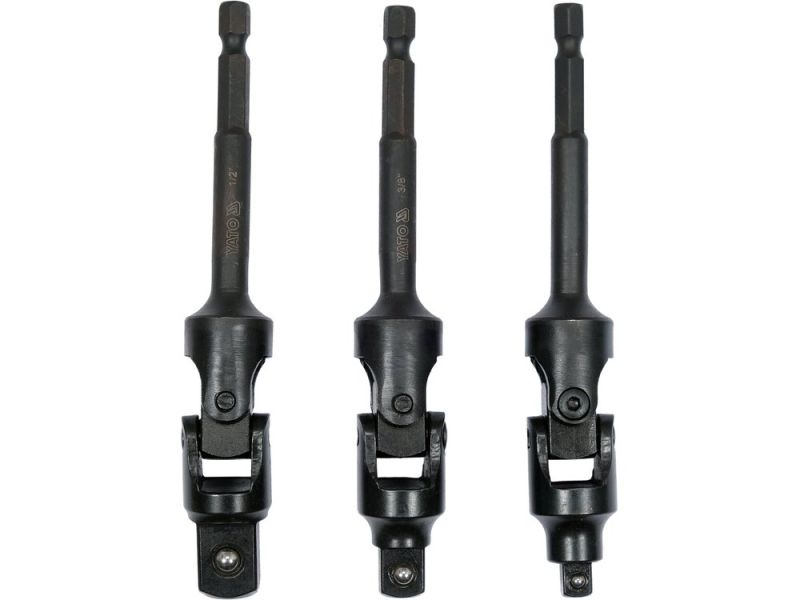 Набор карданных переходников YATO YT-04641, 1/4"-3/8"-1/2", 3 шт