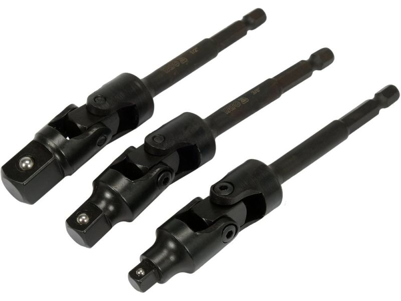 Набор карданных переходников YATO YT-04641, 1/4"-3/8"-1/2", 3 шт