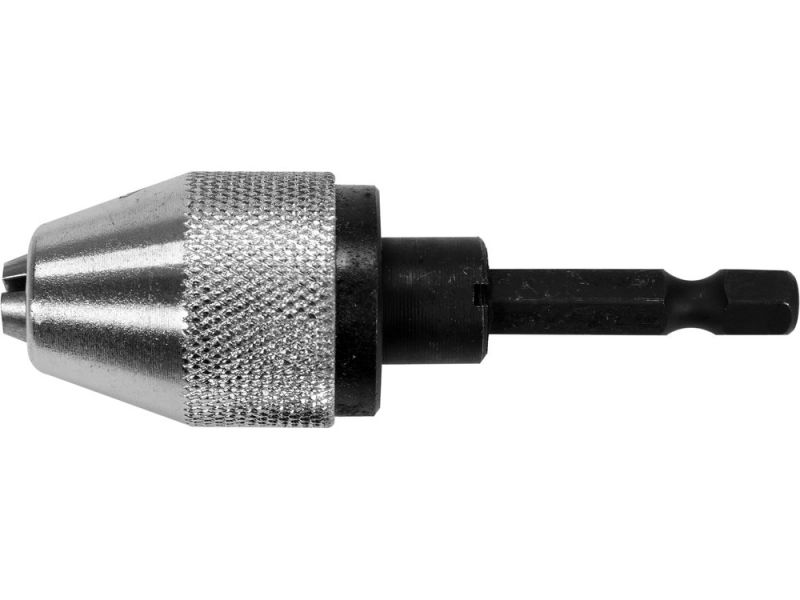 Патрон для дрели YATO: HEX-1/4", Ø=0.5-6.5 мм, L=75 мм, металлический (YT-04645)