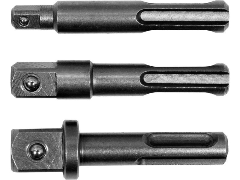Набір адаптерів SDS-Plus для головок YATO YT-04686, 3 шт, 1/4", 3/8", 1/2"