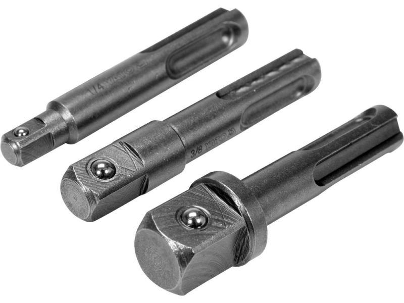 Набір адаптерів SDS-Plus для головок YATO YT-04686, 3 шт, 1/4", 3/8", 1/2"