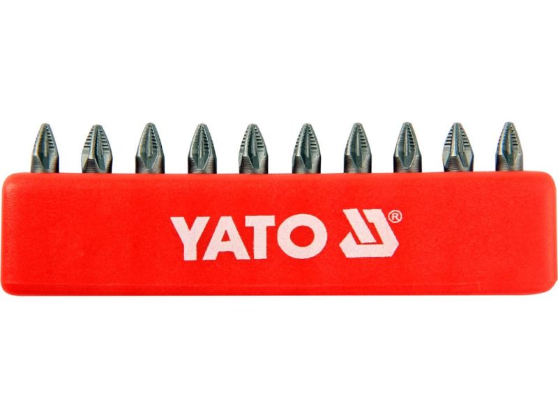 Біти Pozidriv PZ1 25 мм YATO YT-0470, хвостовик 1/4", 10 шт