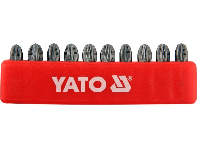 Біти Pozidriv PZ3 25 мм YATO YT-0472, хвостовик 1/4", 10 шт
