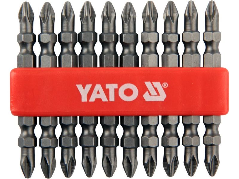 Набір біт двосторонніх PH2 YATO YT-0481, 65 мм, 1/4", 10 шт