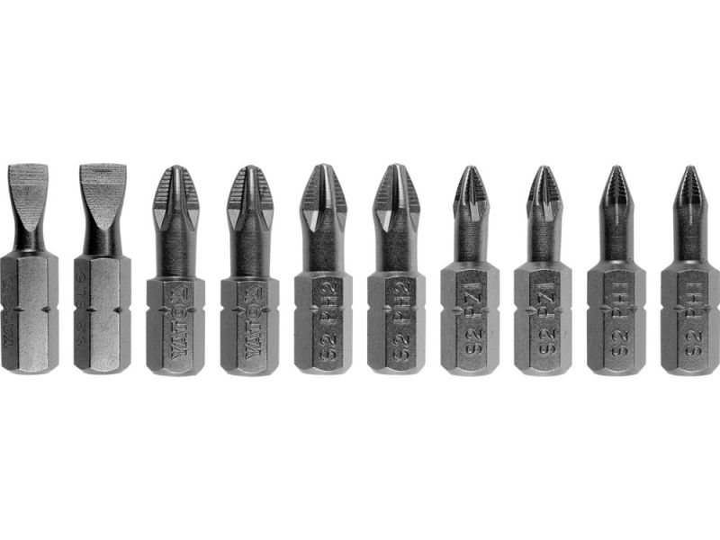 Набір біт YATO YT-04822, SL/PH/PZ, 25 мм, S2, 10 шт