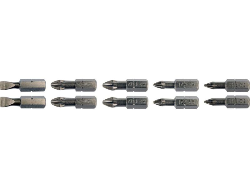Набір біт YATO YT-04822, SL/PH/PZ, 25 мм, S2, 10 шт