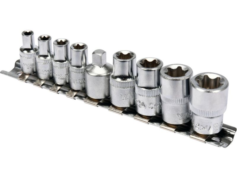 Набор головок торцевых Torx E-профиль E5-E16 1/4" YATO YT-0520, 9 шт