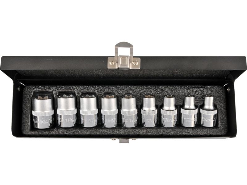 Набір головок торцевих Torx E-профіль E10-E24 1/2" YATO YT-0521, 9 шт