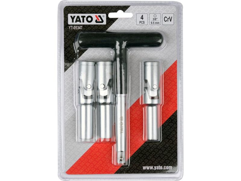 Набір ключів для свічок розжарювання YATO YT-05347, 4 предмети, 3/8"