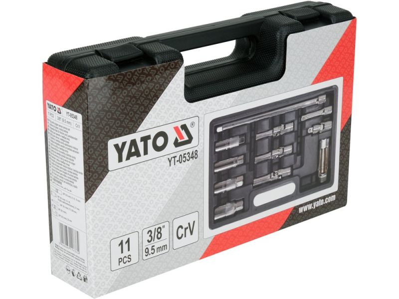 Набор для свечей и лямбда-зонда YATO YT-05348, 3/8", 11 предметов