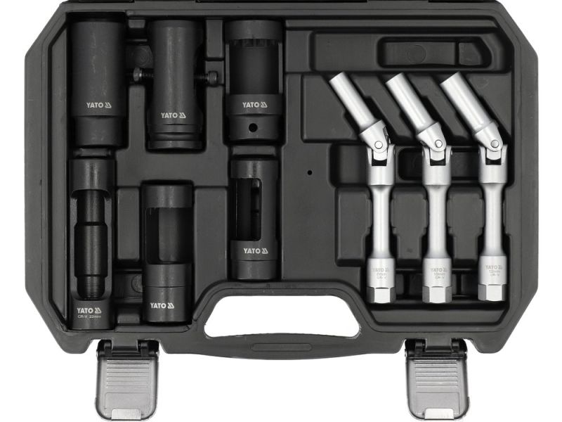 Набір для свічок розжарювання та форсунок YATO YT-05349, 3/8" і 1/2", 9 шт