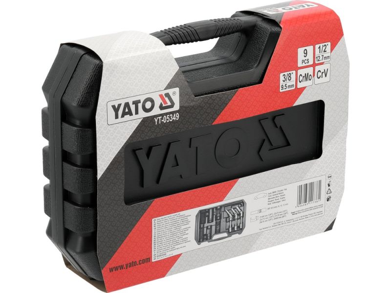 Набір для свічок розжарювання та форсунок YATO YT-05349, 3/8" і 1/2", 9 шт