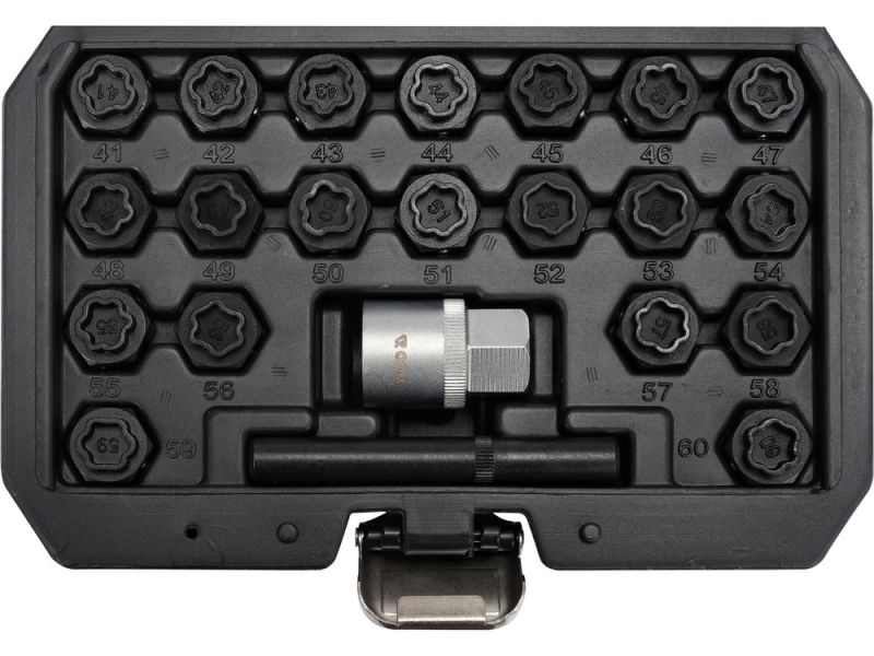 Набір головок для секретних болтів BMW 1/2" YATO YT-060303, 22 предмети, CrMo