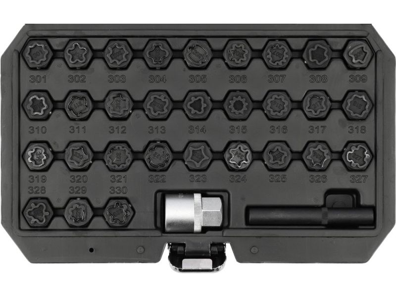 Набір головок для секретних болтів Mercedes 1/2" YATO YT-060390, 32 предмети, CrMo