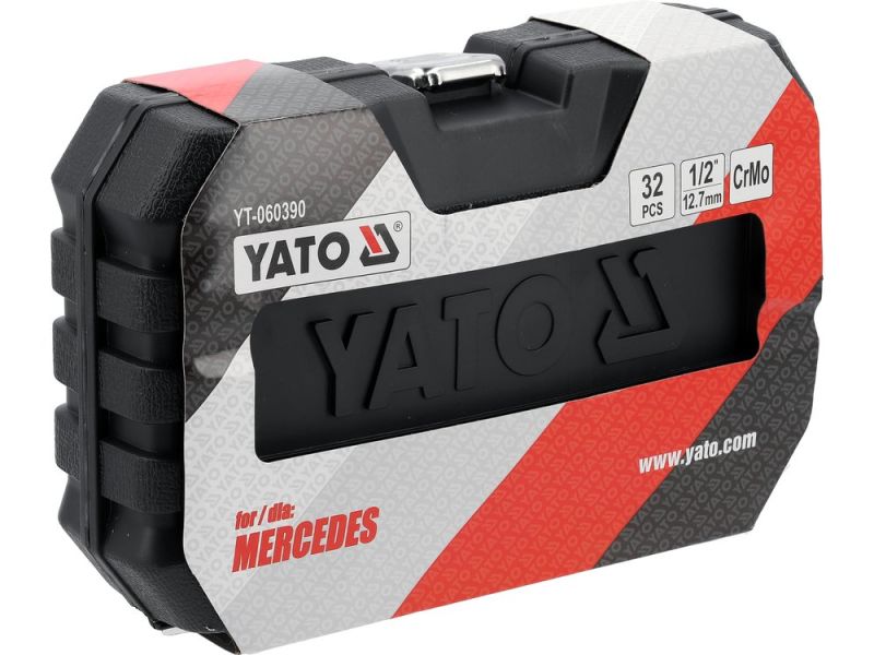 Набір головок для секретних болтів Mercedes 1/2" YATO YT-060390, 32 предмети, CrMo