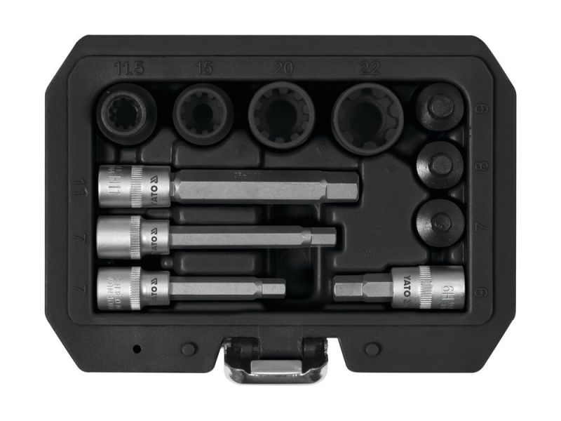 Набір насадок для гальмівних супортів YATO YT-06808, 1/2" і 3/8", 7 шт