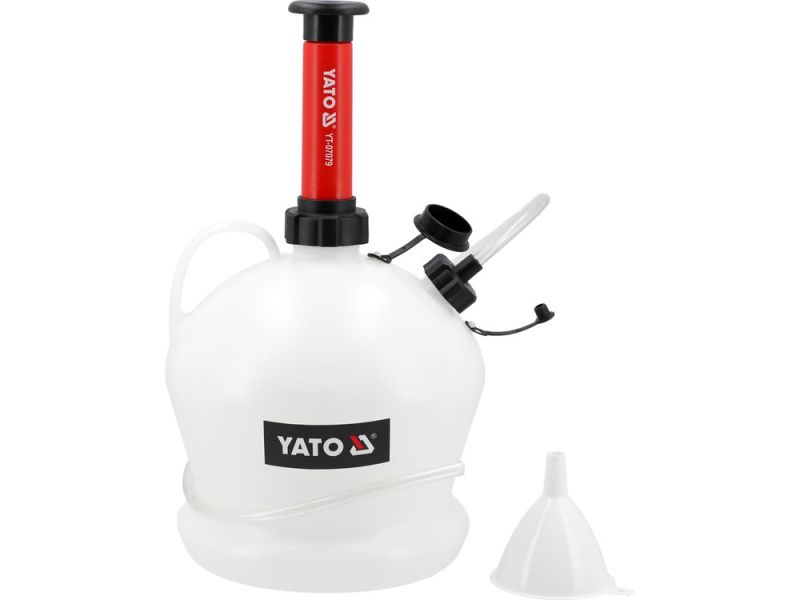 Насос масловідкачувальний ручний YATO YT-07079, 6 л, шланги 5 і 8 мм