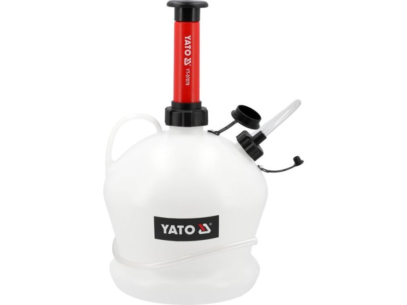 Насос масловідкачувальний ручний YATO YT-07079, 6 л, шланги 5 і 8 мм