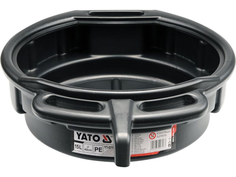 Ванна для зливу оливи YATO YT-0717, 15 л, 420 мм, поліетилен