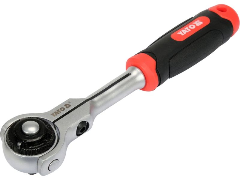 Тріскачка з поворотною головкою 3/8" YATO YT-07201, 195 мм