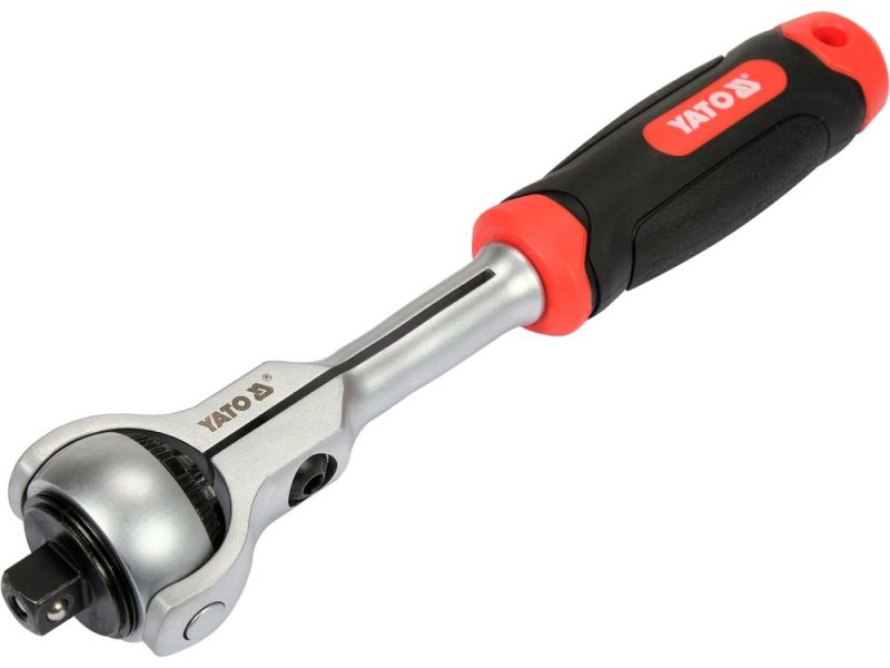 Тріскачка з поворотною головкою 3/8" YATO YT-07201, 195 мм