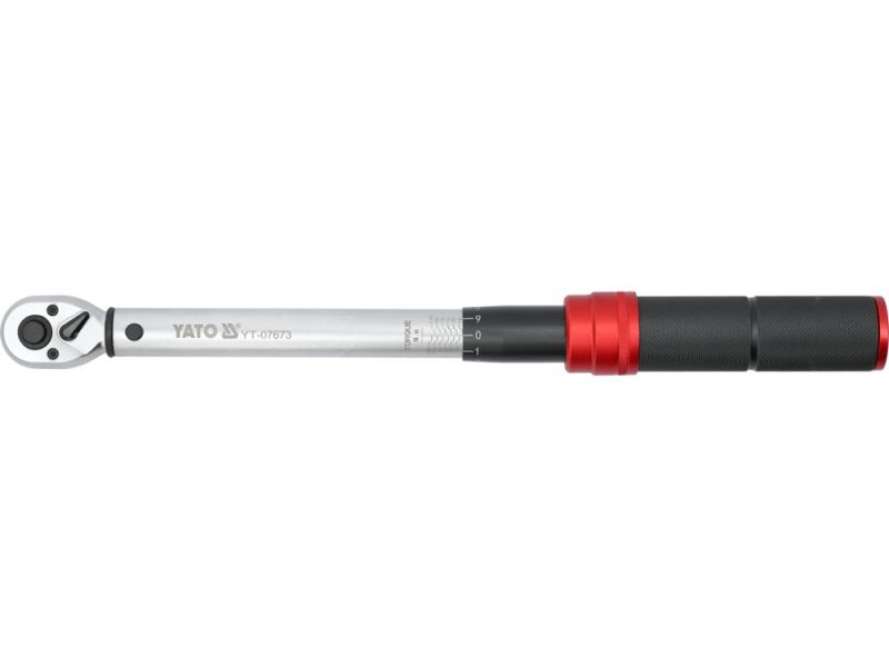 Ключ динамометричний YATO : квадрат 3/8", F= 10- 120 Нм, L= 390-405 мм (YT-07673)