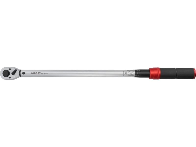 Ключ динамометричний YATO : квадрат 3/4", F= 100- 500 Нм, L= 585-605 мм (YT-07680)