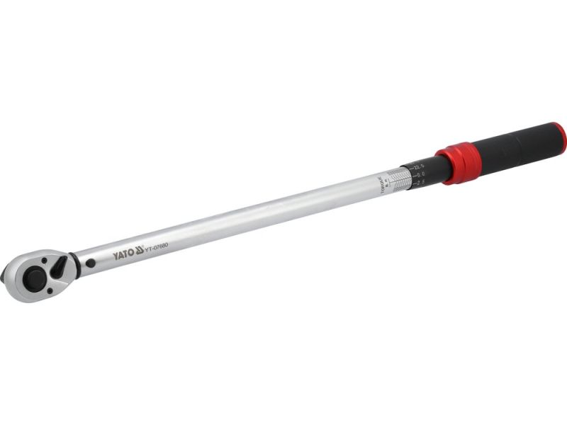 Ключ динамометричний YATO : квадрат 3/4", F= 100- 500 Нм, L= 585-605 мм (YT-07680)