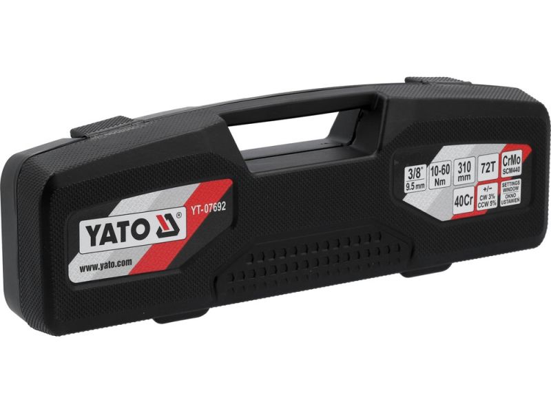 Ключ динамометрический щелчковый со шкалой 3/8" YATO YT-07692, 10-60 Н·м