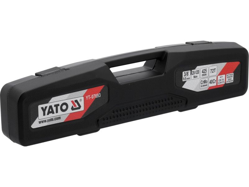Ключ динамометричний тріскачковий зі шкалою 3/8" YATO YT-07693, 20-120 Н·м