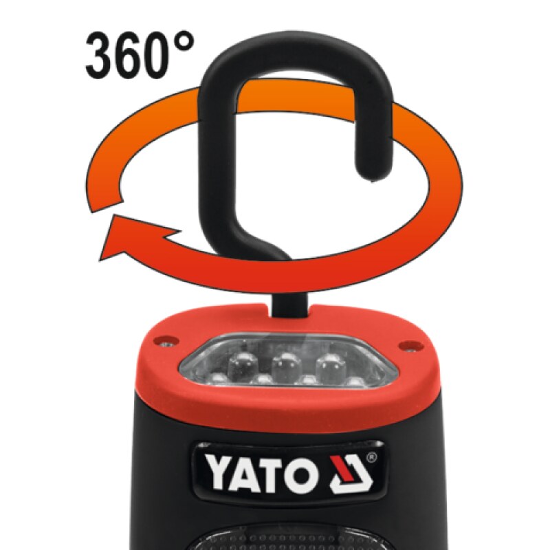 Светильник для мастерской аккумуляторный YATO YT-08507, 140 лм, 30+7 LED