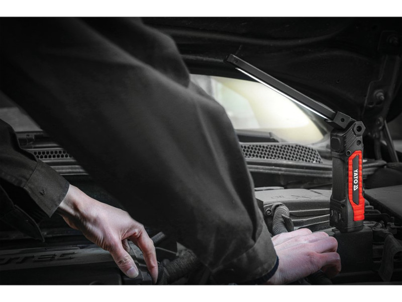 Лампа світлодіодна YATO для майстерні: Li-Ion 3.7 В 5.2 АГод, 3 режими, 1000 lm, з магнітом (YT-085172)