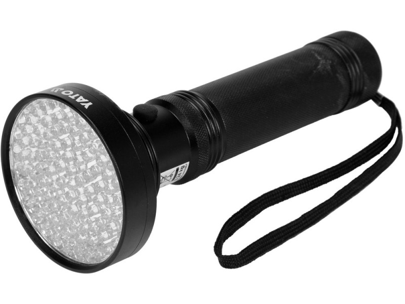 Лампа ультрафиолетовая 100 LED YATO YT-08582, 395 нм, 6xAA, очки в комплекте