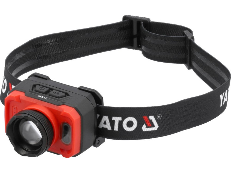 Ліхтар налобний акумуляторний YATO YT-085941, 600 лм, зум, IP65