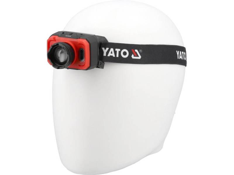 Ліхтар налобний акумуляторний YATO YT-085941, 600 лм, зум, IP65