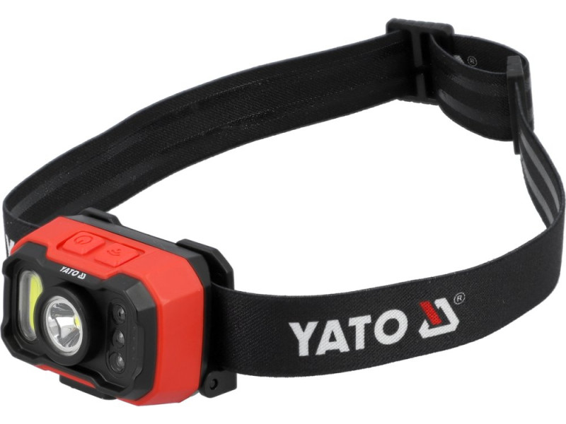 Ліхтар налобний акумуляторний YATO YT-085942, 1000 лм, IP65, датчик руху