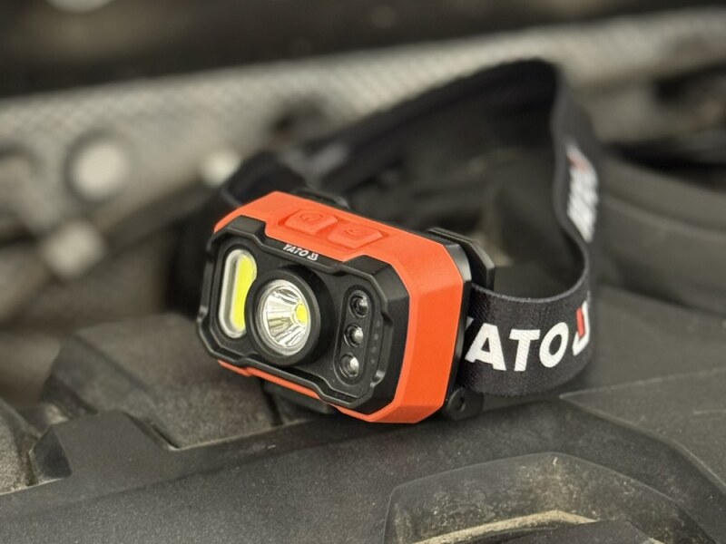 Ліхтар налобний акумуляторний YATO YT-085942, 1000 лм, IP65, датчик руху
