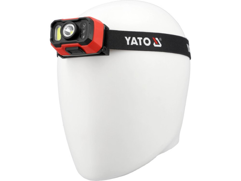 Ліхтар налобний акумуляторний YATO YT-085942, 1000 лм, IP65, датчик руху