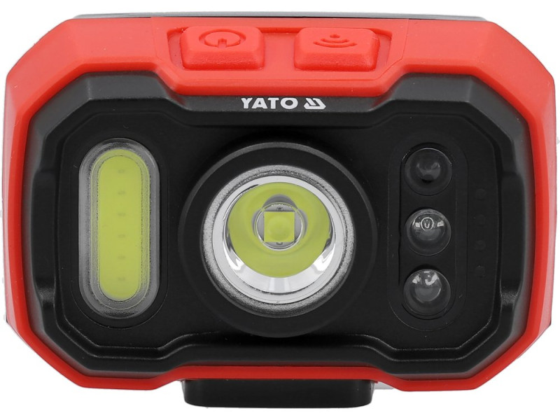 Ліхтар налобний акумуляторний YATO YT-085942, 1000 лм, IP65, датчик руху