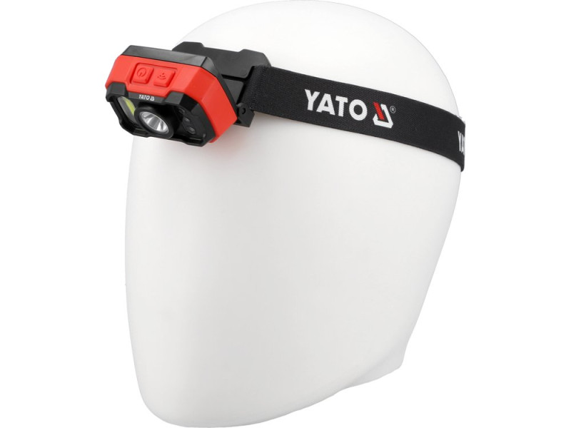 Ліхтар налобний акумуляторний YATO YT-085942, 1000 лм, IP65, датчик руху