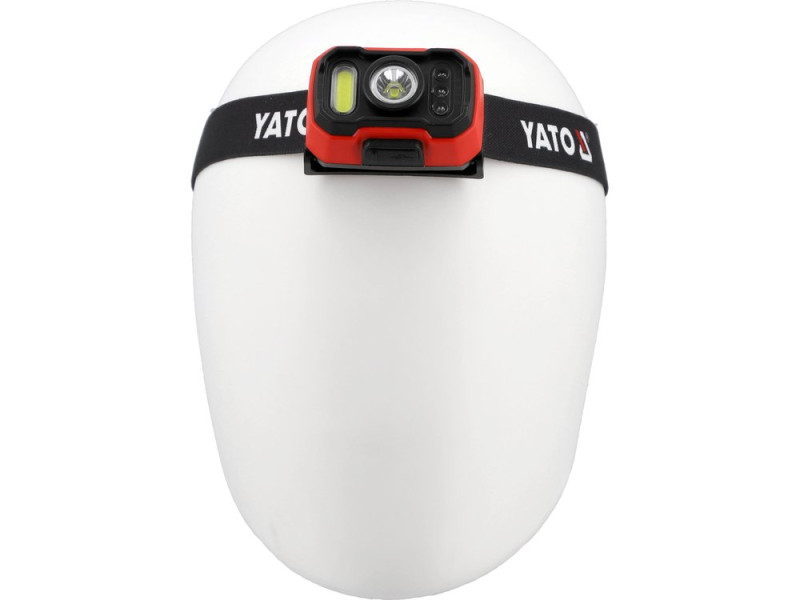 Ліхтар налобний акумуляторний YATO YT-085942, 1000 лм, IP65, датчик руху