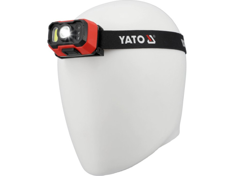 Ліхтар налобний акумуляторний YATO YT-085942, 1000 лм, IP65, датчик руху