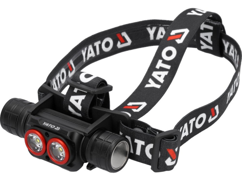 Ліхтар налобний акумуляторний YATO YT-085943, 3000 лм, 15 Вт, 2600 мА·год