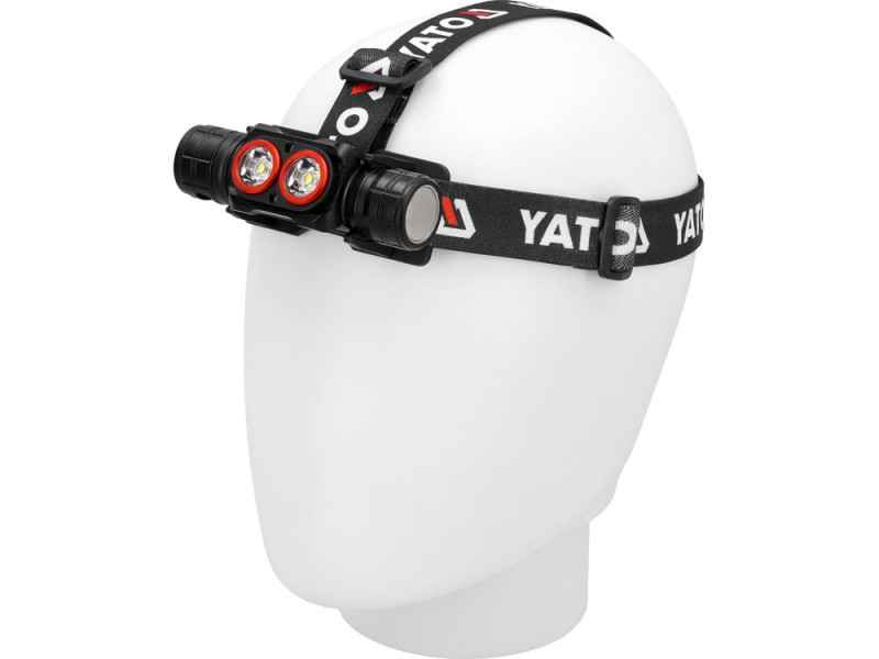 Ліхтар налобний акумуляторний YATO YT-085943, 3000 лм, 15 Вт, 2600 мА·год