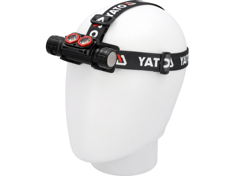 Ліхтар налобний акумуляторний YATO YT-085943, 3000 лм, 15 Вт, 2600 мА·год