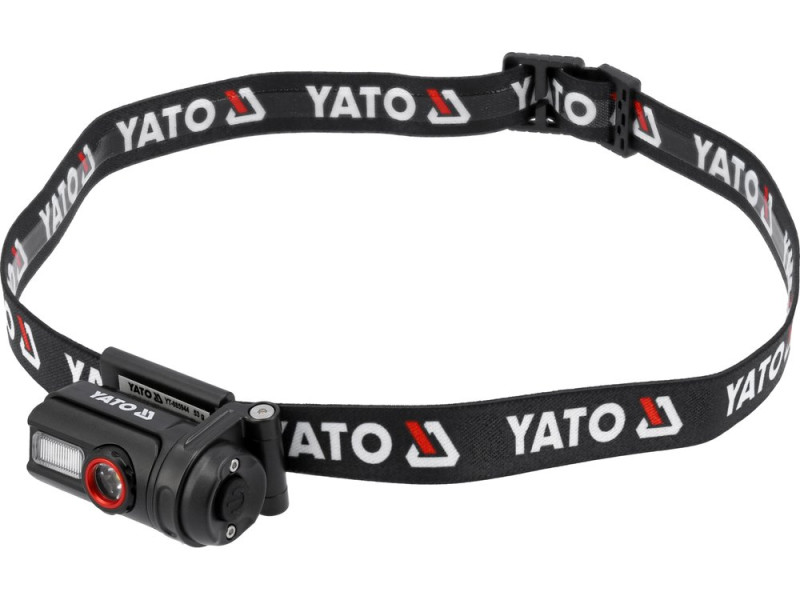 Фонарь на лоб диодный YATO; живл. Li-Po аккумул 3,7В, 0,35 АГод, 6 режимов, расстояние 85/50/30/20 м (YT-085944)