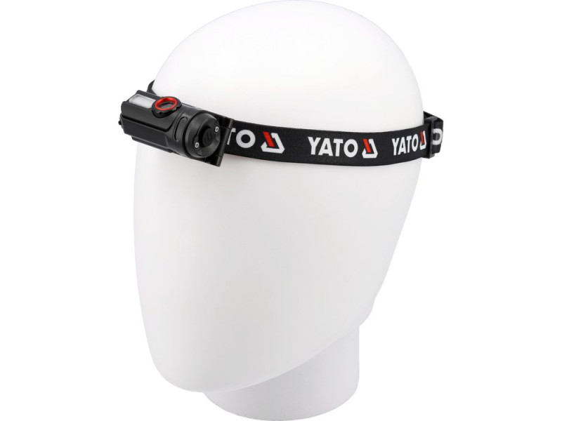 Фонарь на лоб диодный YATO; живл. Li-Po аккумул 3,7В, 0,35 АГод, 6 режимов, расстояние 85/50/30/20 м (YT-085944)