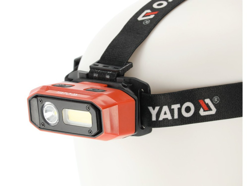 Фонарь налобный аккумуляторный YATO YT-08594, 800 лм, IP54, 2200 мА·ч