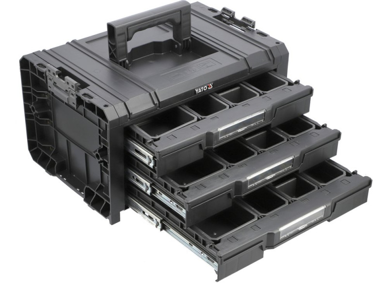 Ящик системный S12 с 3 выдвижными ящиками YATO YT-08974, 450×320×240 мм